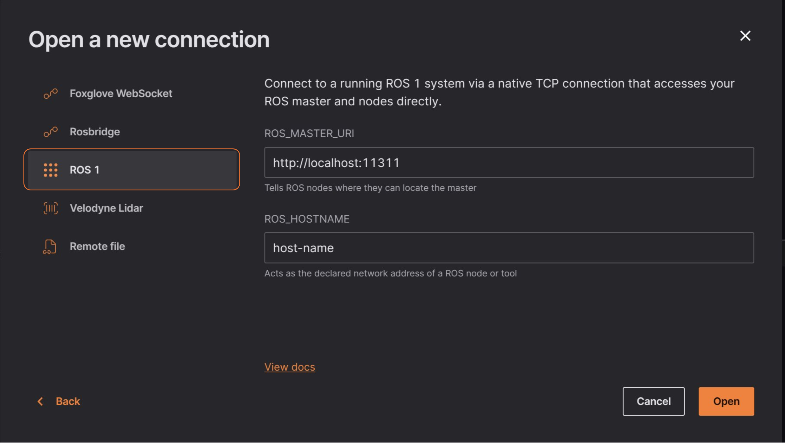 connect-to-ros1
