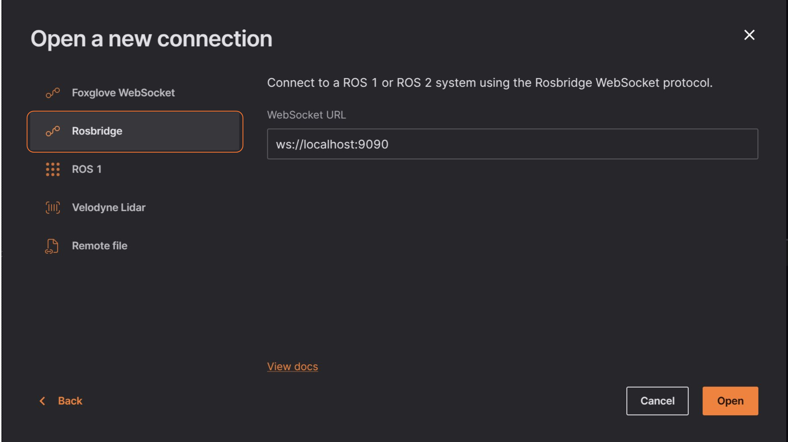 connect-to-rosbridge