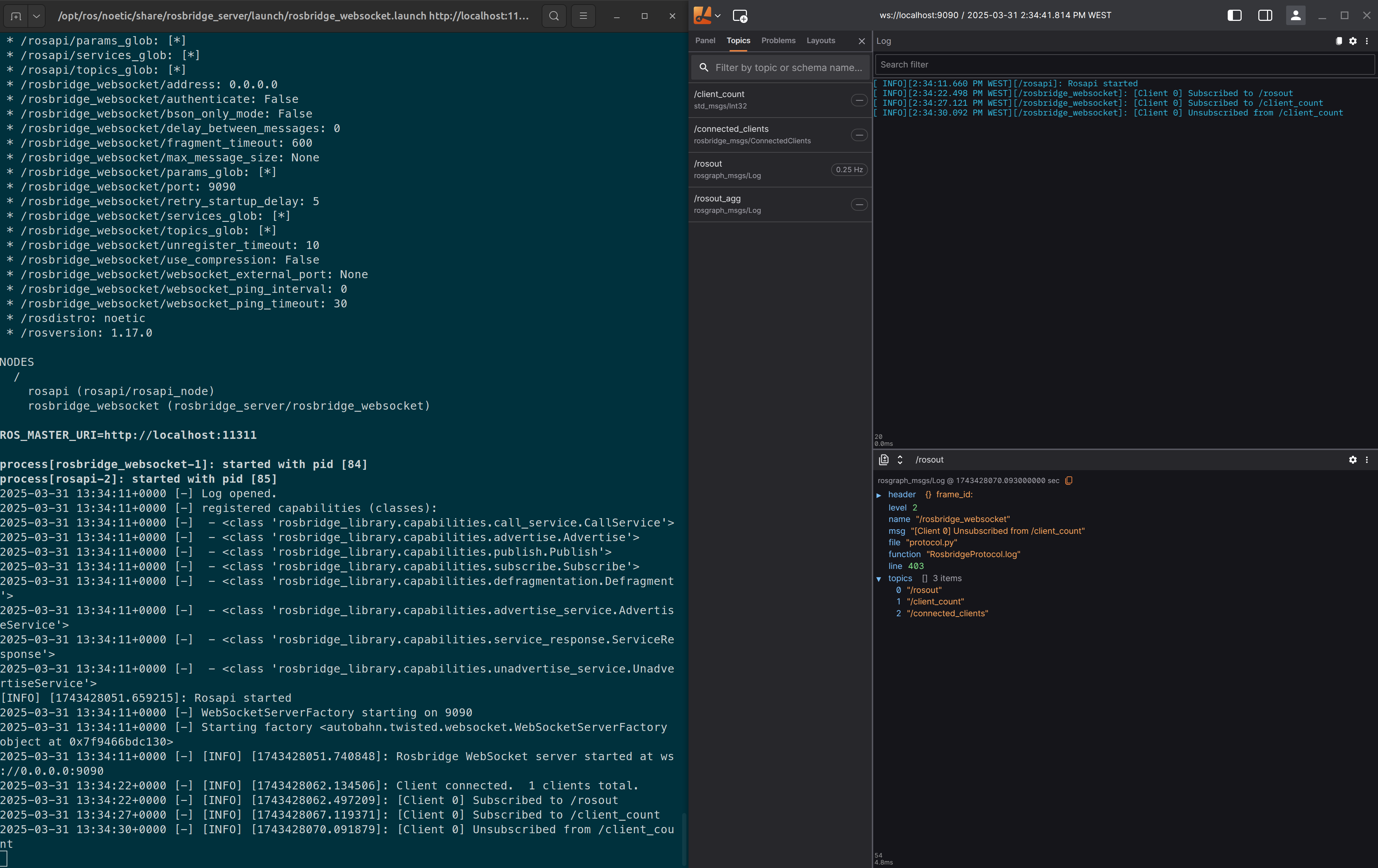 connect-to-rosbridge-real-time