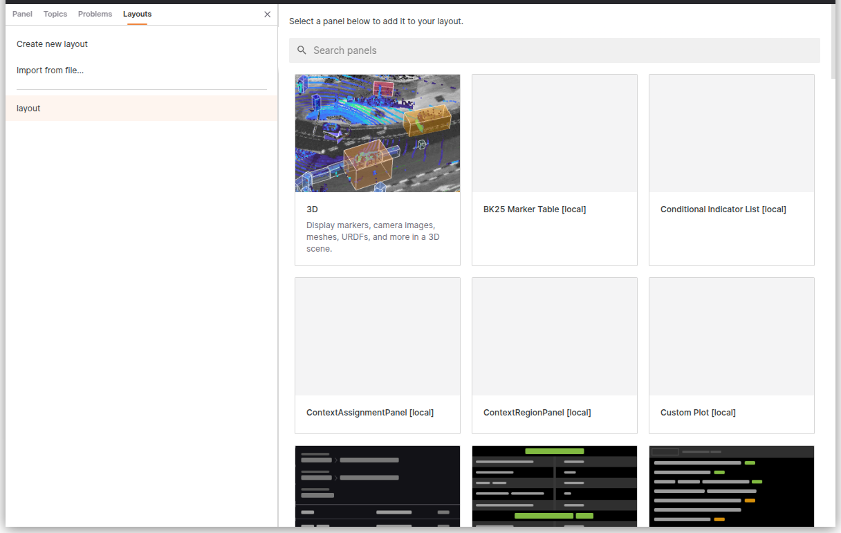 Creating a new layout