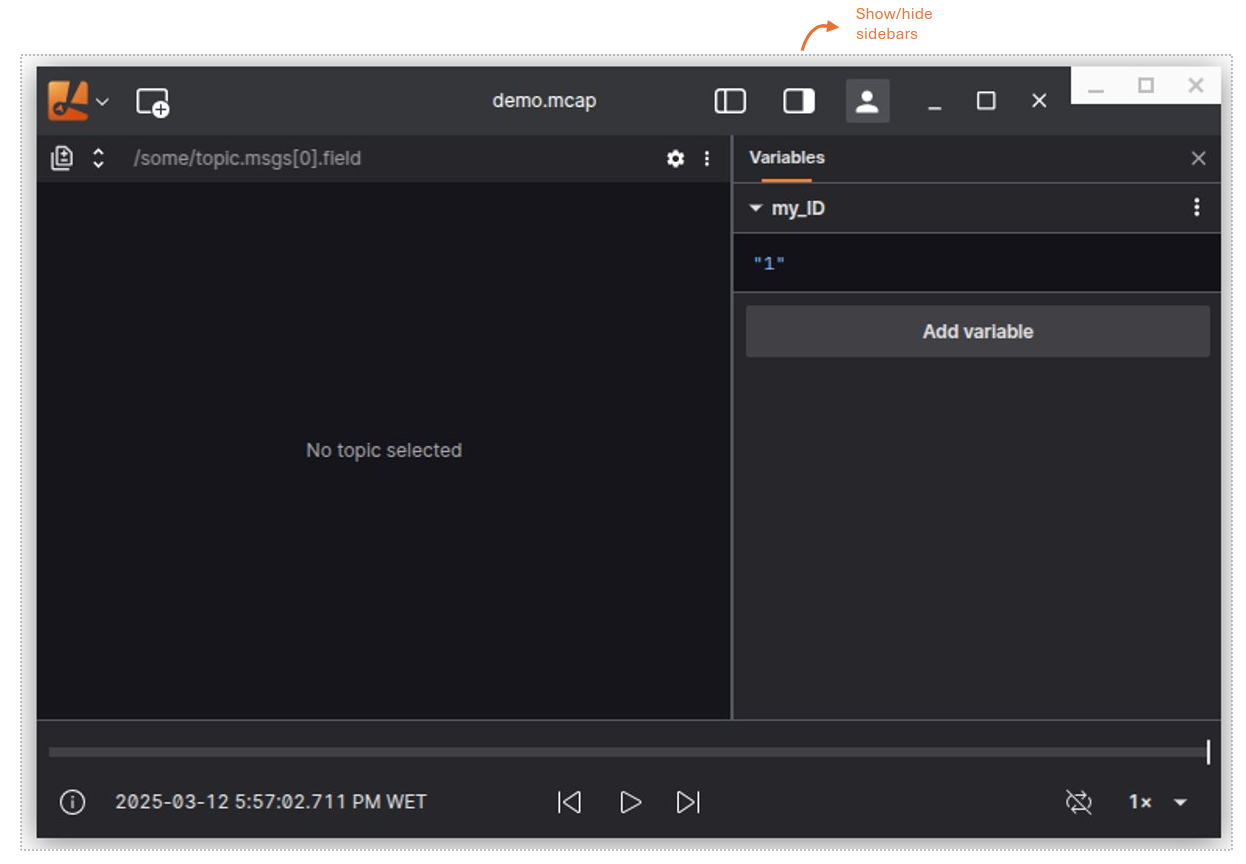 Variables in sidebar