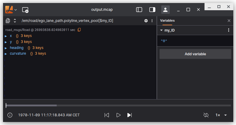 Variables in message path